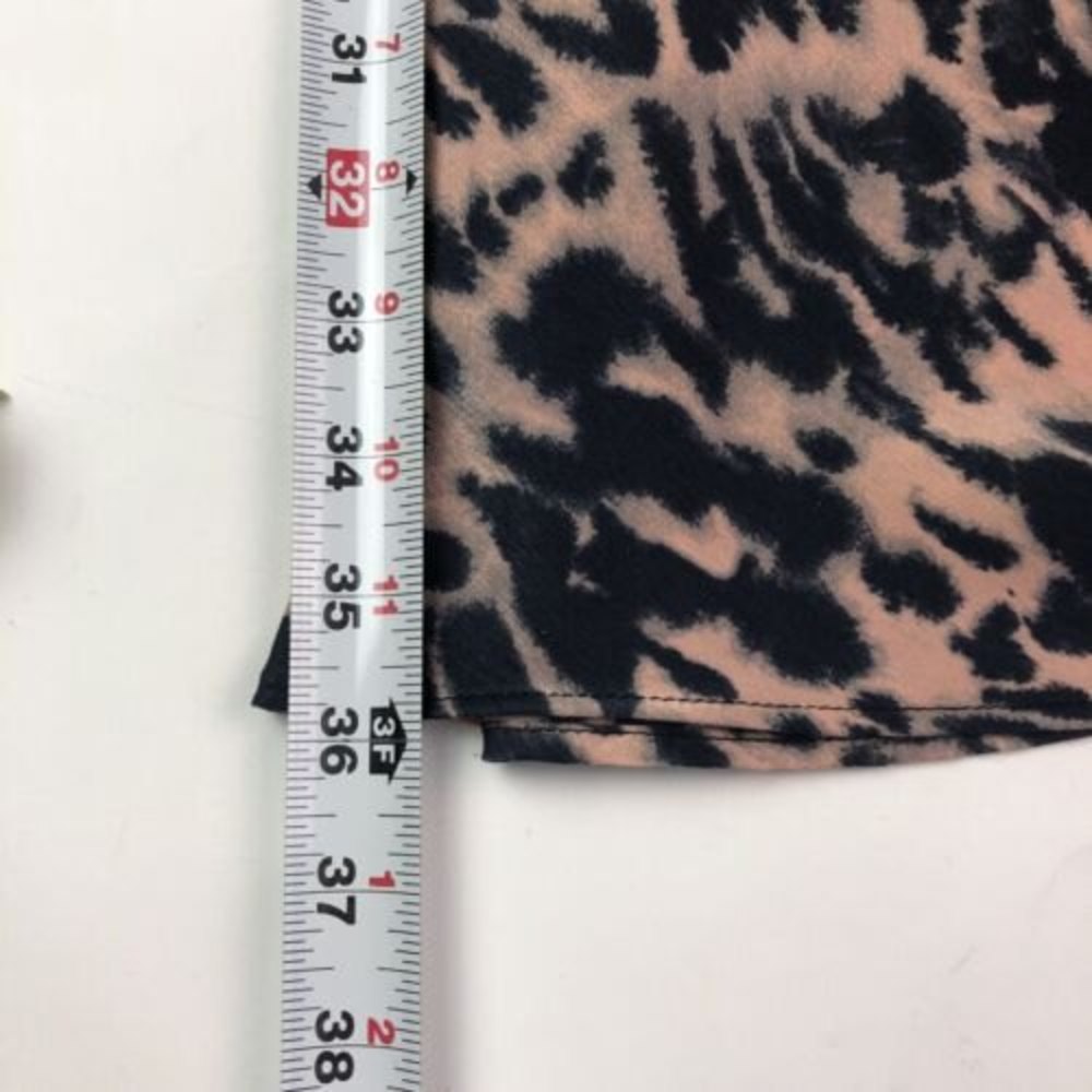 TOPSHOP Mini Slip Dress size 10 Brown Black Leopard Animal Print side cinch - Picture 8 of 10